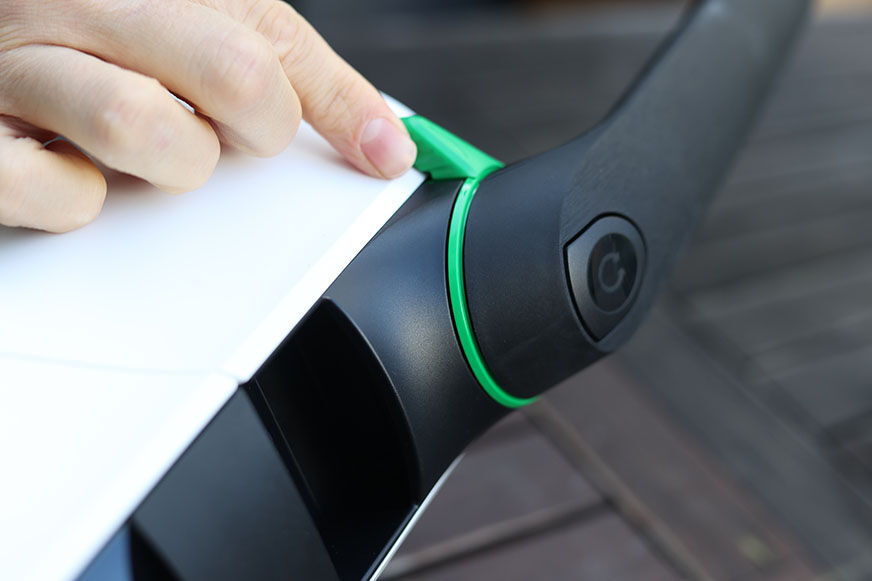 Der VK7 Knopf am Griff